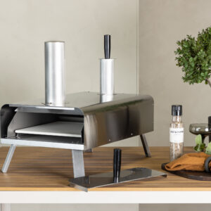 Digos – Pizza Oven – Argenté – 37 x 50 x 86 cm