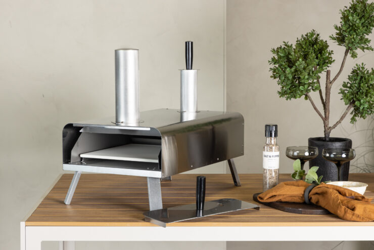 Digos – Pizza Oven – Argenté – 37 x 50 x 86 cm