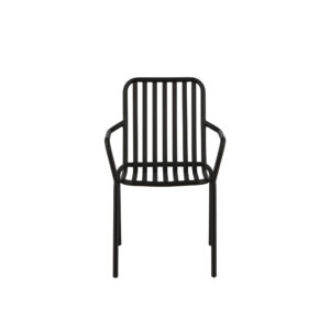 Peking – Chaise de salle à manger – Noir, Blanc cassé – 64 x 85 x 57 cm