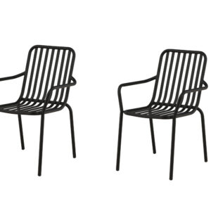 Peking – Chaise de salle à manger – Noir, Blanc cassé – 64 x 85 x 57 cm