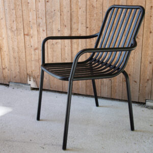 Peking – Chaise de salle à manger – Noir, Blanc cassé – 64 x 85 x 57 cm