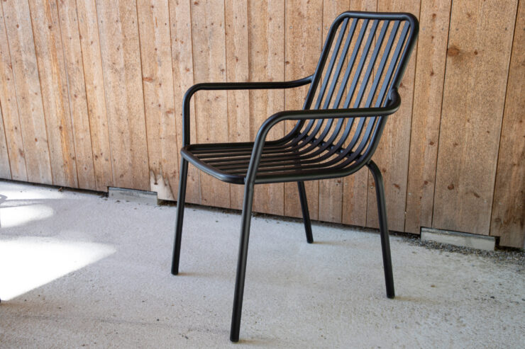 Peking – Chaise de salle à manger – Noir, Blanc cassé – 64 x 85 x 57 cm