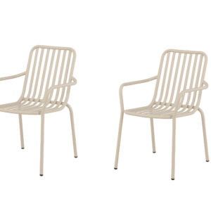 Peking – Chaise de salle à manger – Beige – 64 x 85 x 57 cm