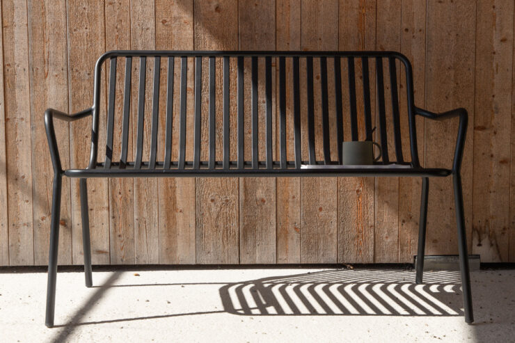 Peking – Bench Sofa – Noir – 64 x 85 x 130 cm