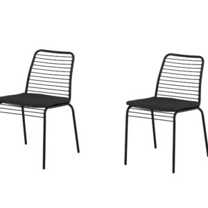 Panjin – Chaise de salle à manger – Noir – 60 x 80 x 50 cm