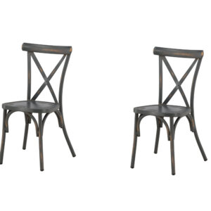 Tablas – Chaise de salle à manger – Gris foncé – 48 x 88 x 48 cm
