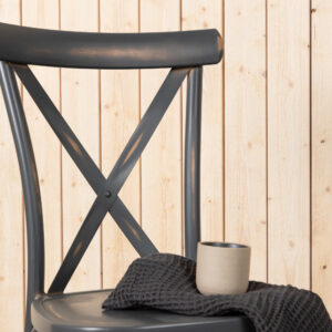 Tablas – Chaise de salle à manger – Gris foncé – 48 x 88 x 48 cm