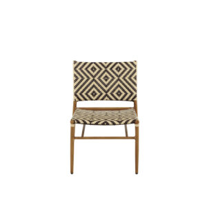 Calapan – Fauteuil lounge – Beige, Noir, Marron – 69 x 77 x 56 cm