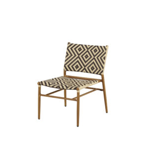 Calapan – Fauteuil lounge – Beige, Noir, Marron – 69 x 77 x 56 cm