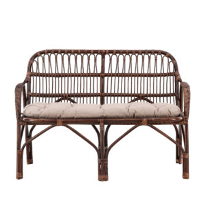 Nella – Canapé 2 places – Noyer foncé – 62 x 93 x 129 cm