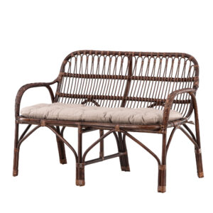 Nella – Canapé 2 places – Noyer foncé – 62 x 93 x 129 cm