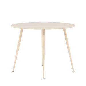 Plaza – Table à manger ronde – Blanchi – ⌀100 cm