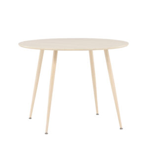 Plaza – Table à manger ronde – Blanchi – ⌀100 cm