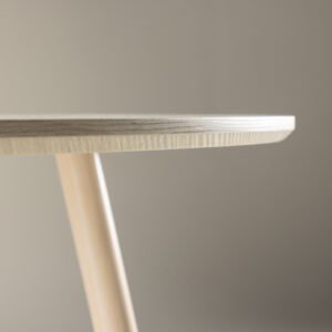 Plaza – Table à manger ronde – Blanchi – ⌀100 cm