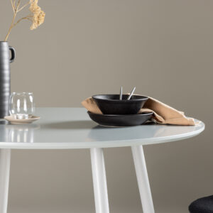 Plaza – Table à manger ronde – Gris – ⌀100 cm