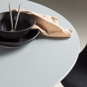 Plaza – Table à manger ronde – Gris – ⌀100 cm