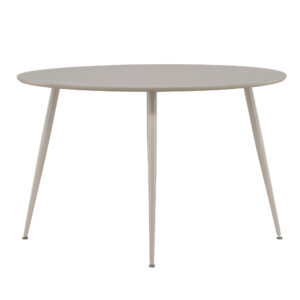 Plaza – Table à manger ronde – Beige – ⌀120 cm