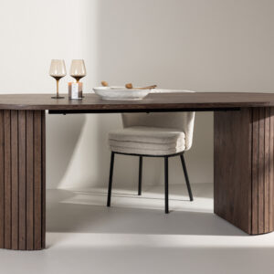 Härön – Table à manger ovale – Moka – 200 x 90 cm