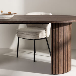 Härön – Table à manger ovale – Moka – 200 x 90 cm