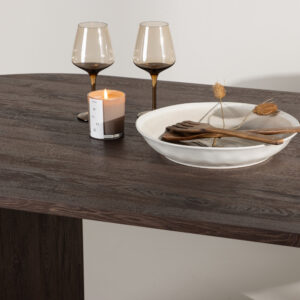 Härön – Table à manger ovale – Moka – 200 x 90 cm