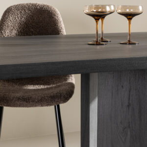 Bassholmen – Table à manger rectangulaire – Noir – 180 x 90 cm