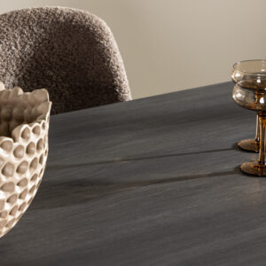 Bassholmen – Table à manger rectangulaire – Noir – 180 x 90 cm