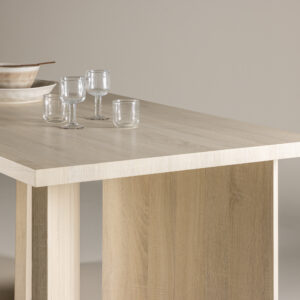 Bassholmen – Table à manger rectangulaire – Blanchi – 180 x 90 cm