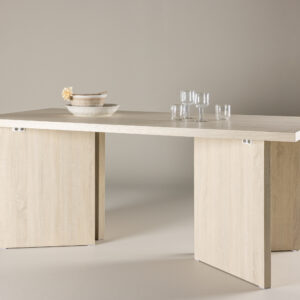 Bassholmen – Table à manger rectangulaire – Blanchi – 180 x 90 cm