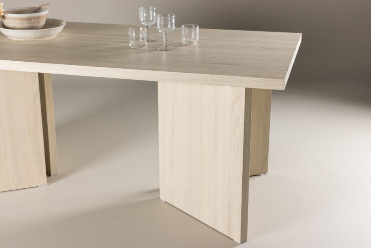 Bassholmen – Table à manger rectangulaire – Blanchi – 180 x 90 cm