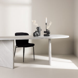 Grönvik – Table à manger ovale – Blanc – 220 x 100 cm