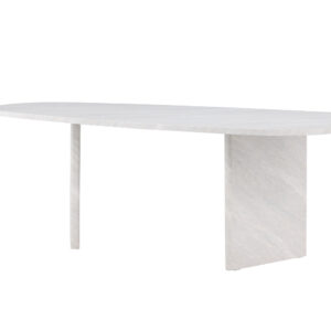 Grönvik – Table à manger ovale – Blanc – 220 x 100 cm