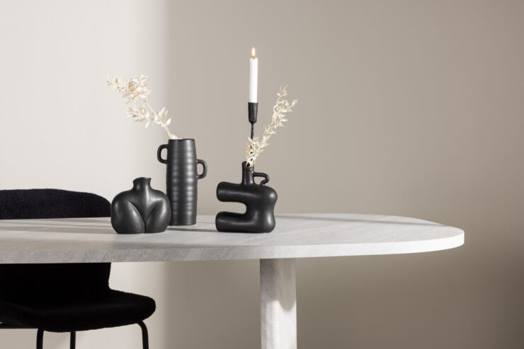 Grönvik – Table à manger ovale – Blanc – 220 x 100 cm