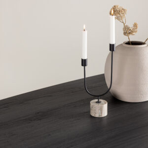 Grönvik – Table à manger ovale – Noir – 220 x 100 cm