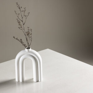 Ester – Table à manger rectangulaire – Gris clair, Transparent – 180 x 90 cm