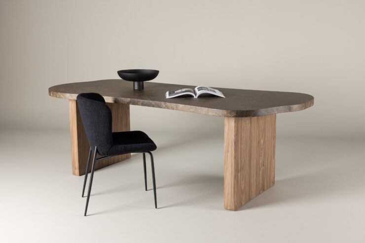 Eleonora – Table à manger ovale – Marron – 230 x 100 cm