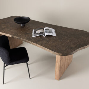 Eleonora – Table à manger ovale – Marron – 230 x 100 cm