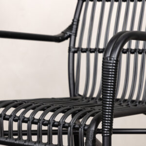 Rizal – Fauteuil lounge – Noir – 64 x 90 x 57 cm