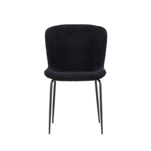 Modesto – Chaise de salle à manger – Noir – 54 x 80 x 48 cm