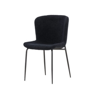 Modesto – Chaise de salle à manger – Noir – 54 x 80 x 48 cm