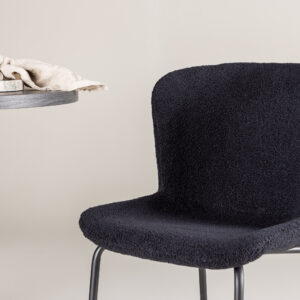 Modesto – Chaise de salle à manger – Noir – 54 x 80 x 48 cm