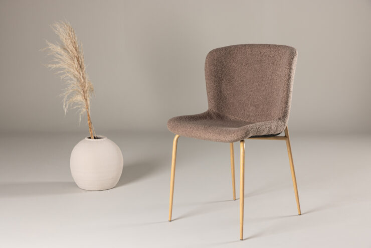 Modesto – Chaise de salle à manger – Marron, Moka – 54 x 80 x 48 cm