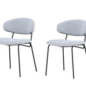 Chico – Chaise de salle à manger – Bleu, Noir – 59 x 79 x 50 cm