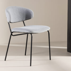 Chico – Chaise de salle à manger – Bleu, Noir – 59 x 79 x 50 cm