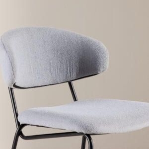 Chico – Chaise de salle à manger – Bleu, Noir – 59 x 79 x 50 cm