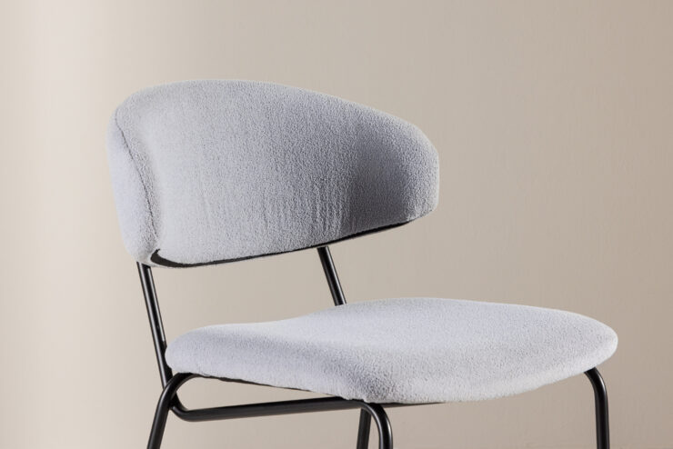 Chico – Chaise de salle à manger – Bleu, Noir – 59 x 79 x 50 cm