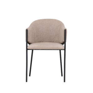 Evelina – Chaise de salle à manger – Beige, Noir – 62 x 80 x 54 cm