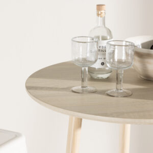 Plaza – Table de bar – Blanchi – ⌀70 cm