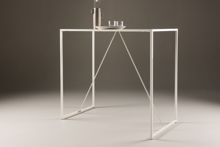 Brea – Table de bar – Beige – 120 x 60 cm