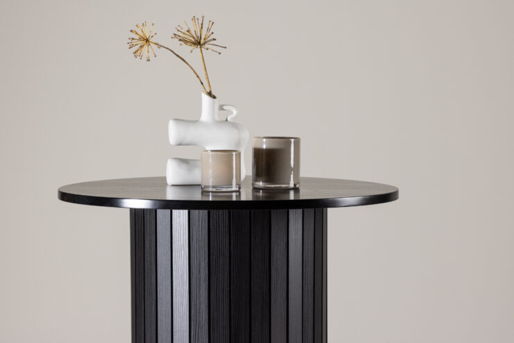 Härön – Table de bar – Noir – ⌀70 cm