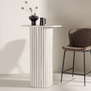 Härön – Table de bar – Blanchi – ⌀70 cm